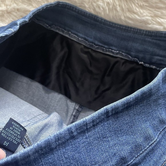 Westbound Cropped Jeans Plus Size 14 Capri Pull On Pants Denim Jeggings Blue - Picture 10 of 11